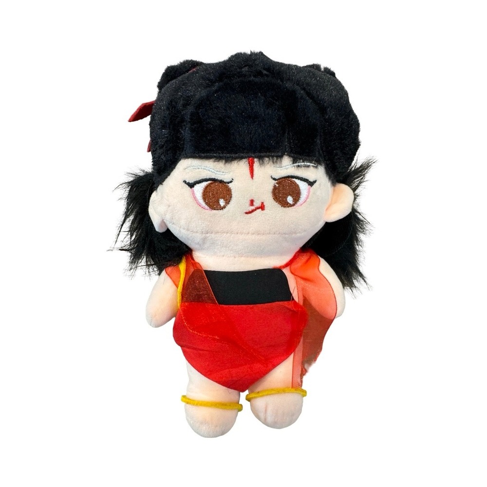 Nezha Naohai Plush Doll Figure Red Outfit Black Hair Cute Kawaii Collectible 8"